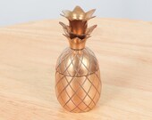 Pineapple box mini container candle holder home decor Vintage solid brass Pineapple ananas fruit design Candle holder