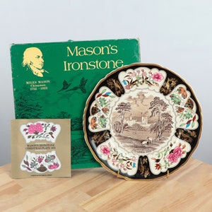 Ceramic plate / dish / tray || Mason&#39;s Ironstone Chinaman || Mason&#39;s Ironstone Christmas Plate 1978 The 4th of series / Balmond