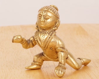 Figurine / miniature / statuette / Sculpture || Hindu man / dancer design || Vintage solid brass