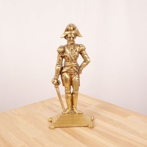 34 cm tall Napoleon door stopper on claw feet / Soldier figurine / statuette / French soldier || Antique solid brass