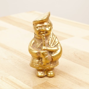 Bagpiper Sculpture / figurine || Vintage solid brass || Paperweigth