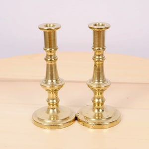 Vintage Candle Holders / Candlestick holders || Set of 2 || Vintage Solid Brass