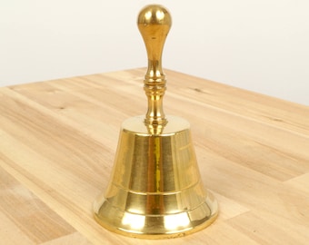 Vintage massiv mässingsklocka || Enkel design i massiv mässing / enkelt mässingshandtag / mässingsklocka