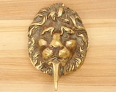 Door Knocker Lion Design Lion Head Design Vintage Solid Brass Heavy