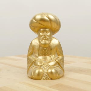 India / Singh Sages Figurine / Statue || Vintage Solid Brass || Eastern Sage Statuette || Eastern Rich Man Sculpture
