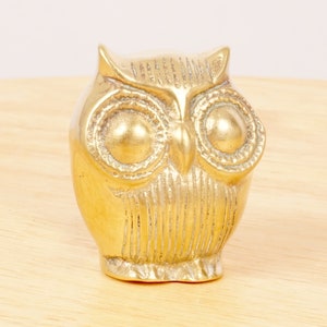 Owl || Home decor || Bird statue || Vintage solid brass || Brass owl || Small brass owl