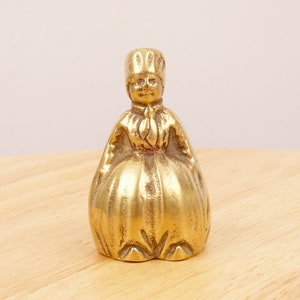 Desk bell || Peasant lady / girl design || Made in England