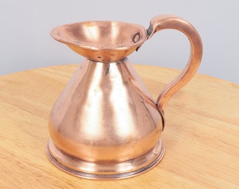 Antike Kupfer Krug / Krug Vase || Vintage Kupfer Messdose 1 Gill