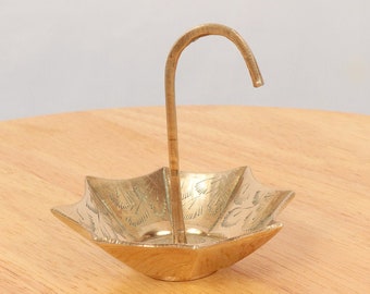 Ring tray / jewellery umbrella || Vintage solid brass umbrella || Open umbrella design