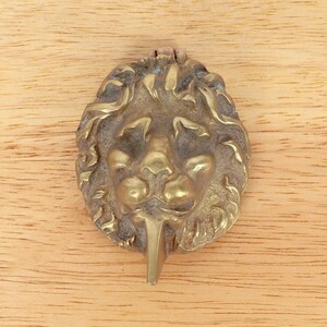 Door Knocker || Lion head design || Vintage solid brass || Quite heavy || 3 screws