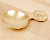 Small spoon Caddy Spoon Vintage solid brass Simple design