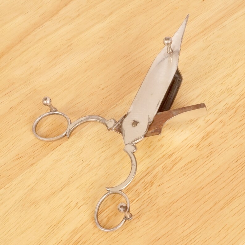 Antique Candle Snuffer / Scissors Silver Plated on metal Etsy