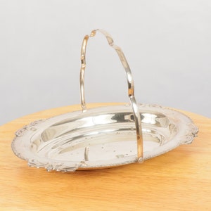 Vintage silver plated dish / tray with handle / server || Marked - APEX E.P.N.S Made in England