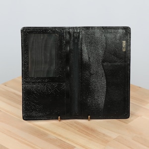 Black genuine real leather wallet || Soft Morocco Made in England || Vintage real Leather