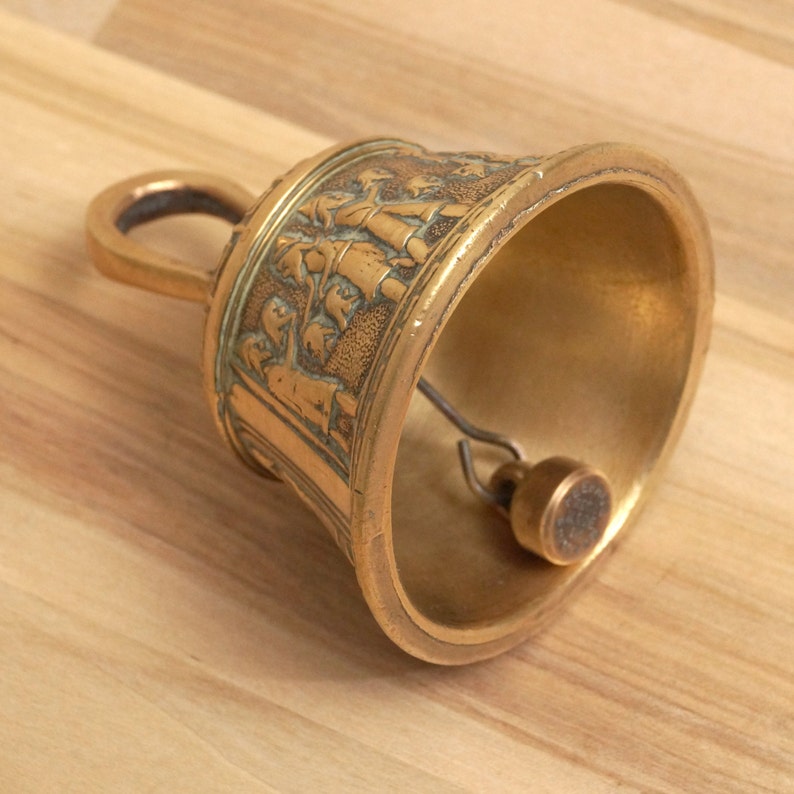 Brass bell Made in England Peerage Beheading Scene Etsy