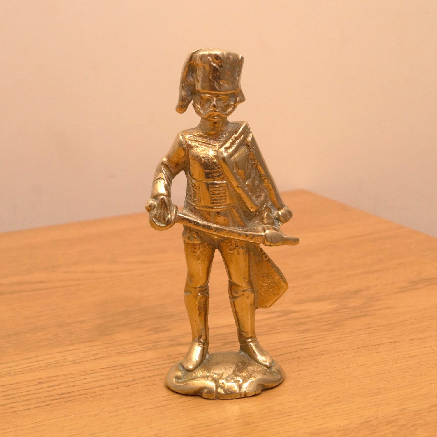 Vintage Brass Soldier Figurine / Statuette Solid Brass Etsy UK
