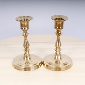 Vintage Brass Candle Holders / Candlestick Holders – Elegant Set of 2