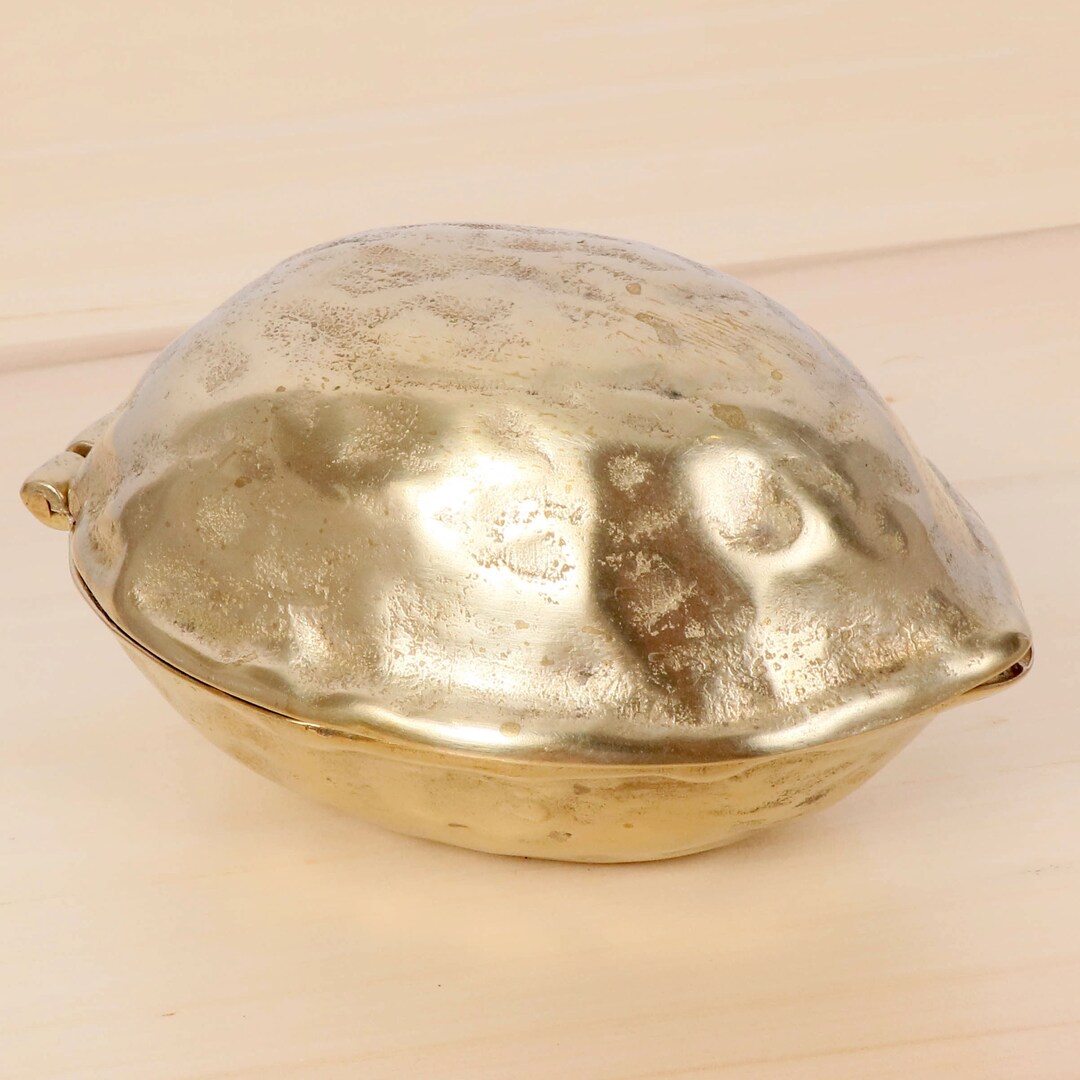 Nutcracker Vintage Solid Brass Box Shape Nutcracker as Bowl Nutcracker