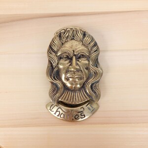 Heavy Door Knocker || Charles II design || REG GT Britain || Antique solid brass || Heavy