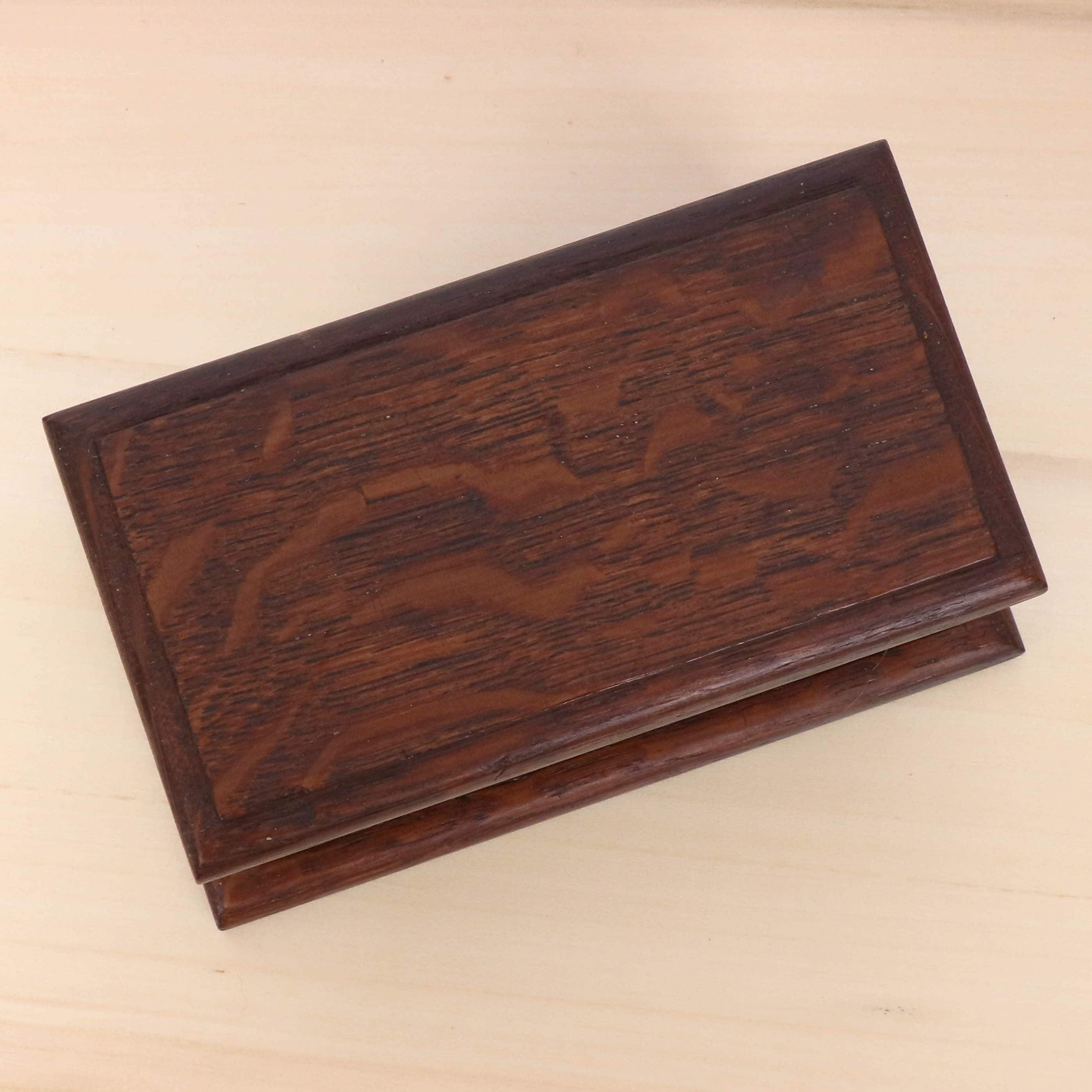 Wooden Box With Hinged Lid || Vintage Wood Box / Storage - Etsy