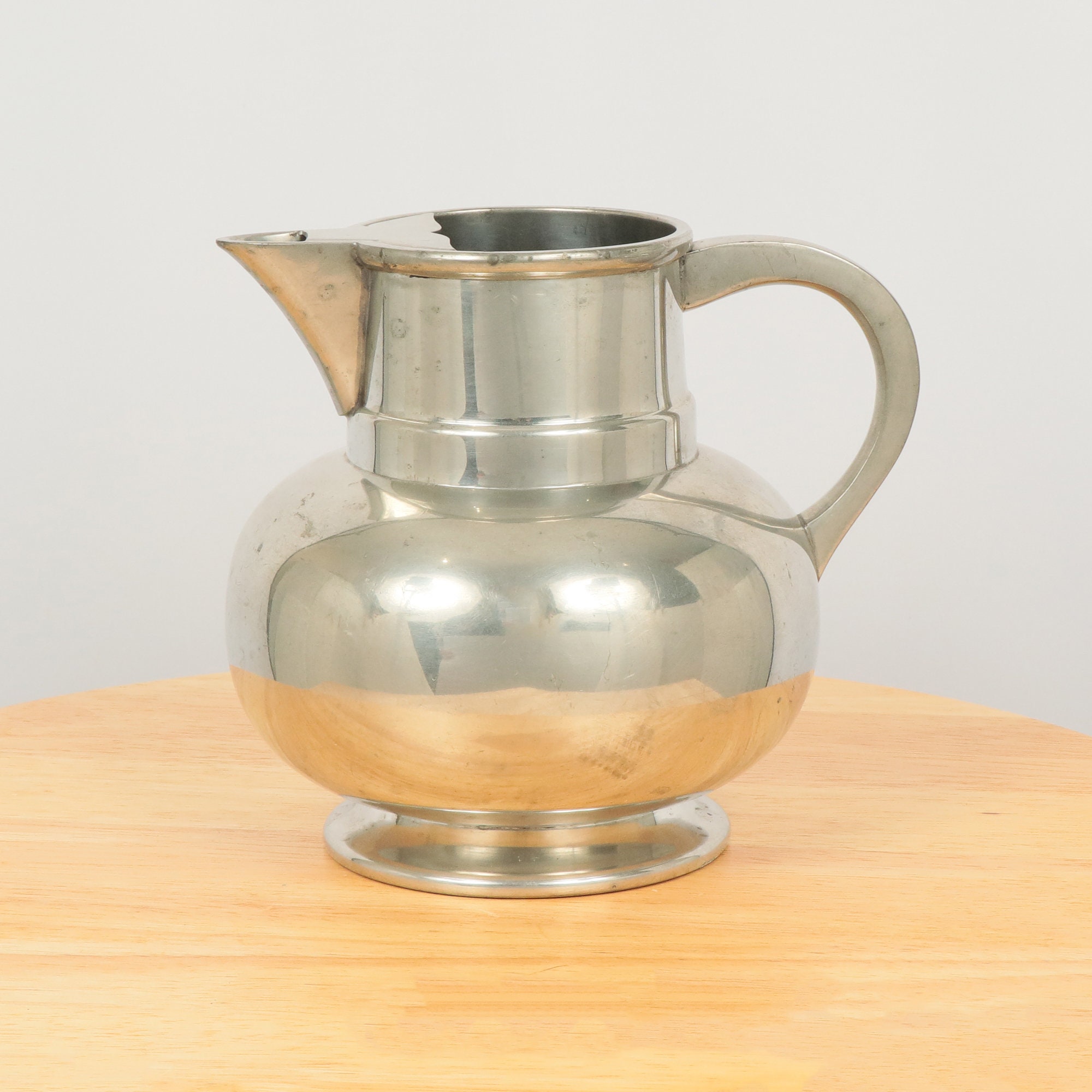 Large EPNS pitcher / jug / vase Vintage Pewter Handle | Etsy