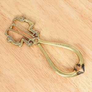 Eldstång || Massiv mässing i vintagestil || Elegant detaljerad Pixie-design || Märkt - Cornish Piskies