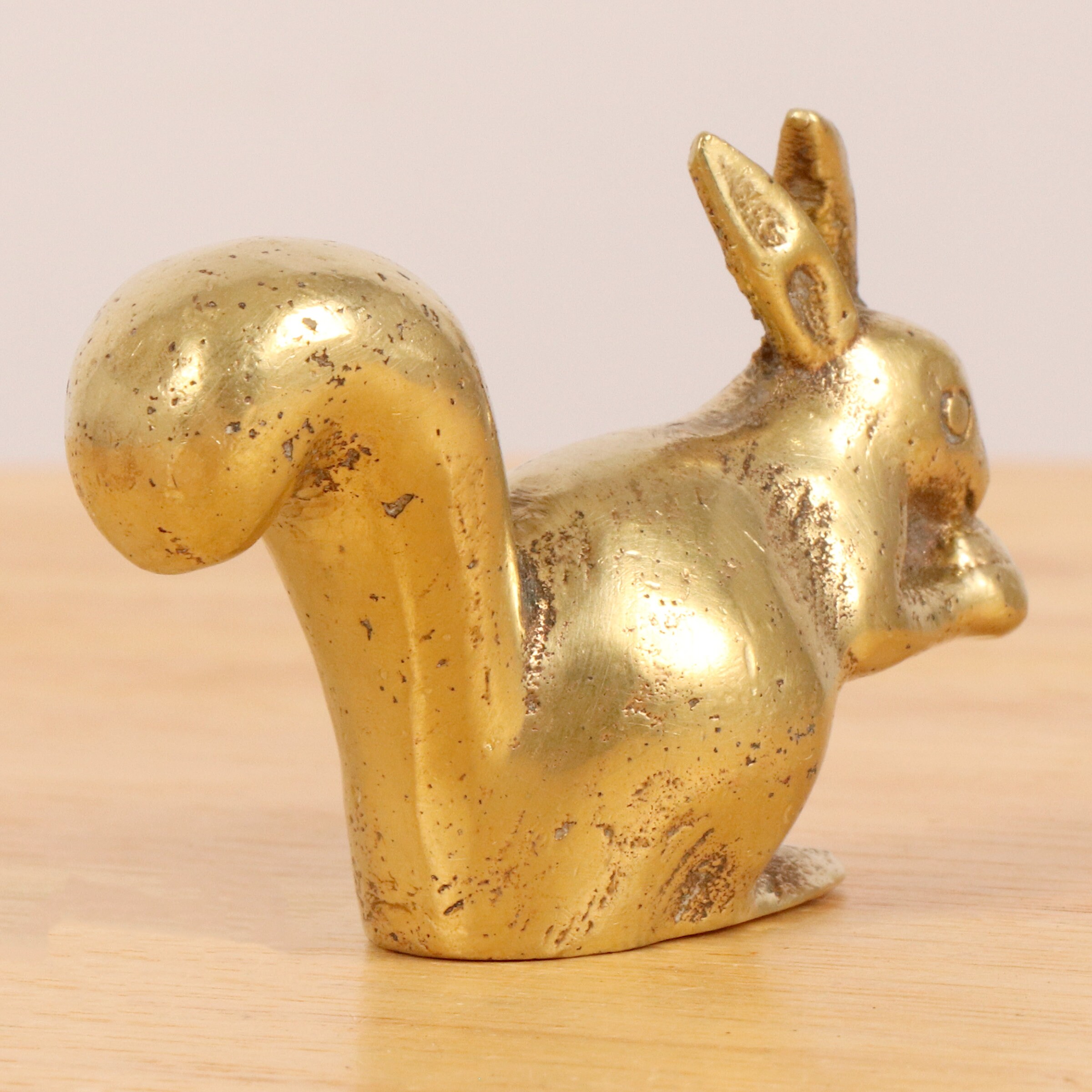 Squirrel Holding a Nut Vintage Solid Brass Squirrel Etsy Singapore