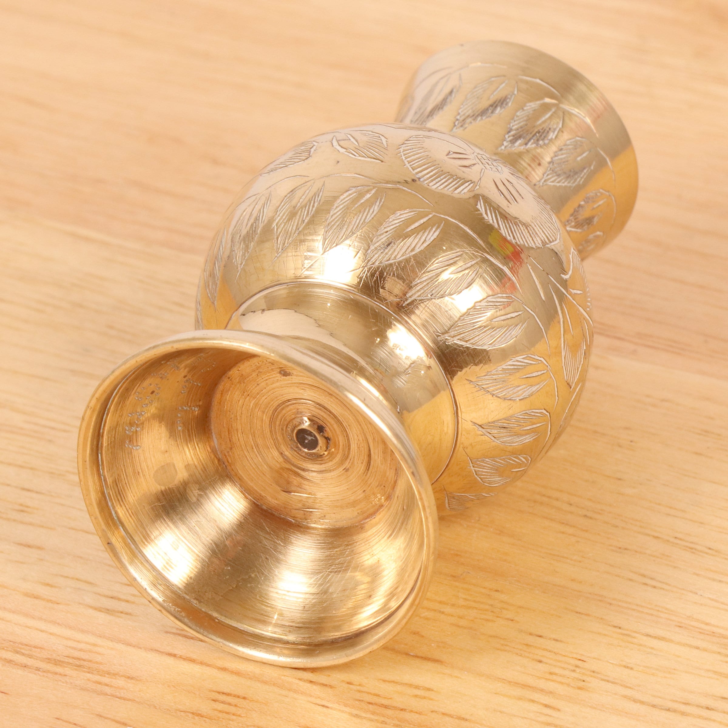 Miniature Vase Vintage Solid Brass Made in India 77J Etsy