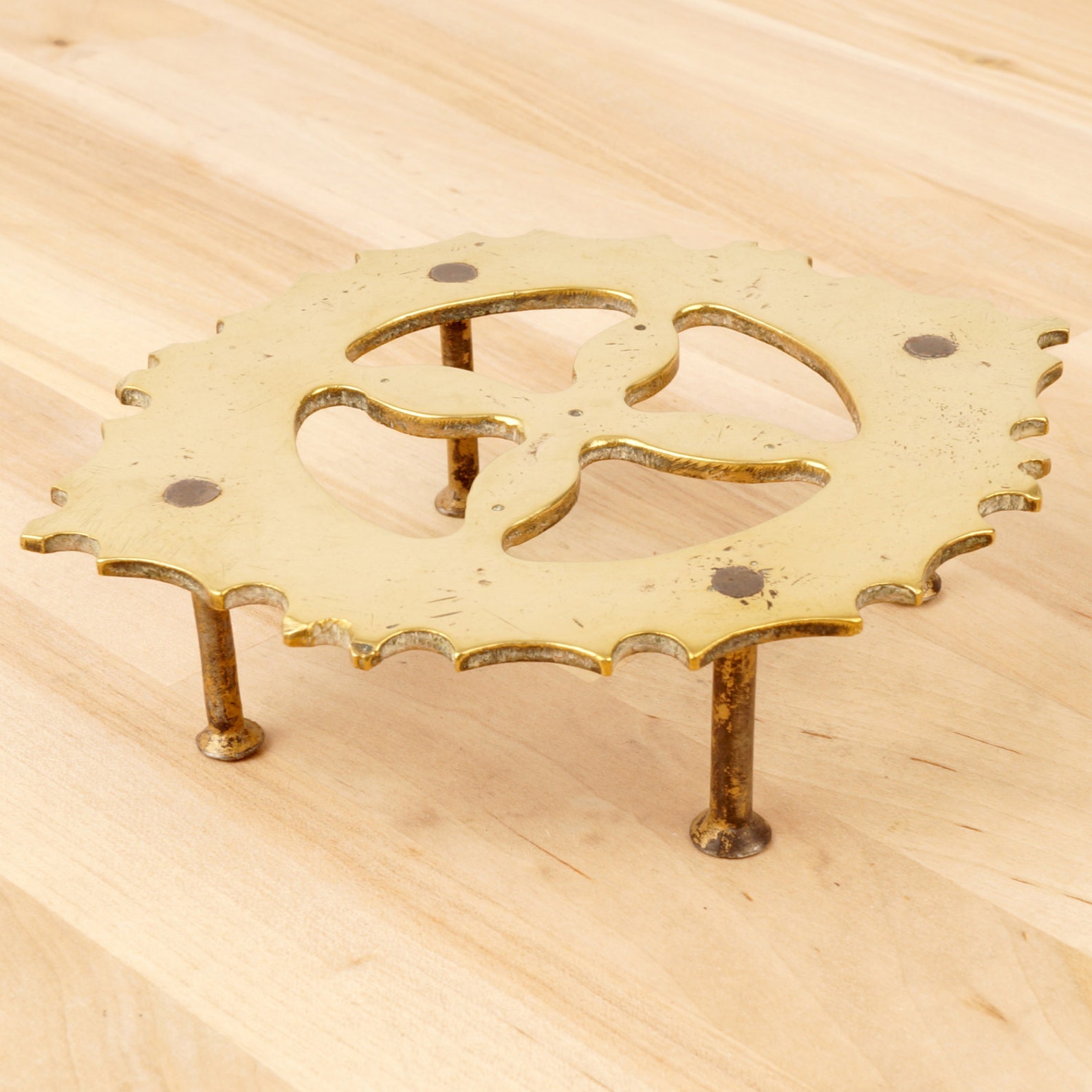 X1Kettle stand / tea pot stand Vitage solid brass simple Etsy