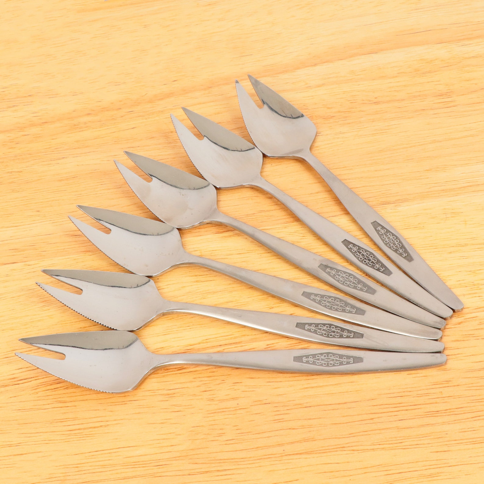 6 pastry forks / fruit forks / grapefruit forks / cake forks / Etsy