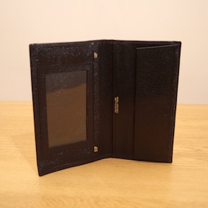 Black Vintage Real Leather Wallet || made in England