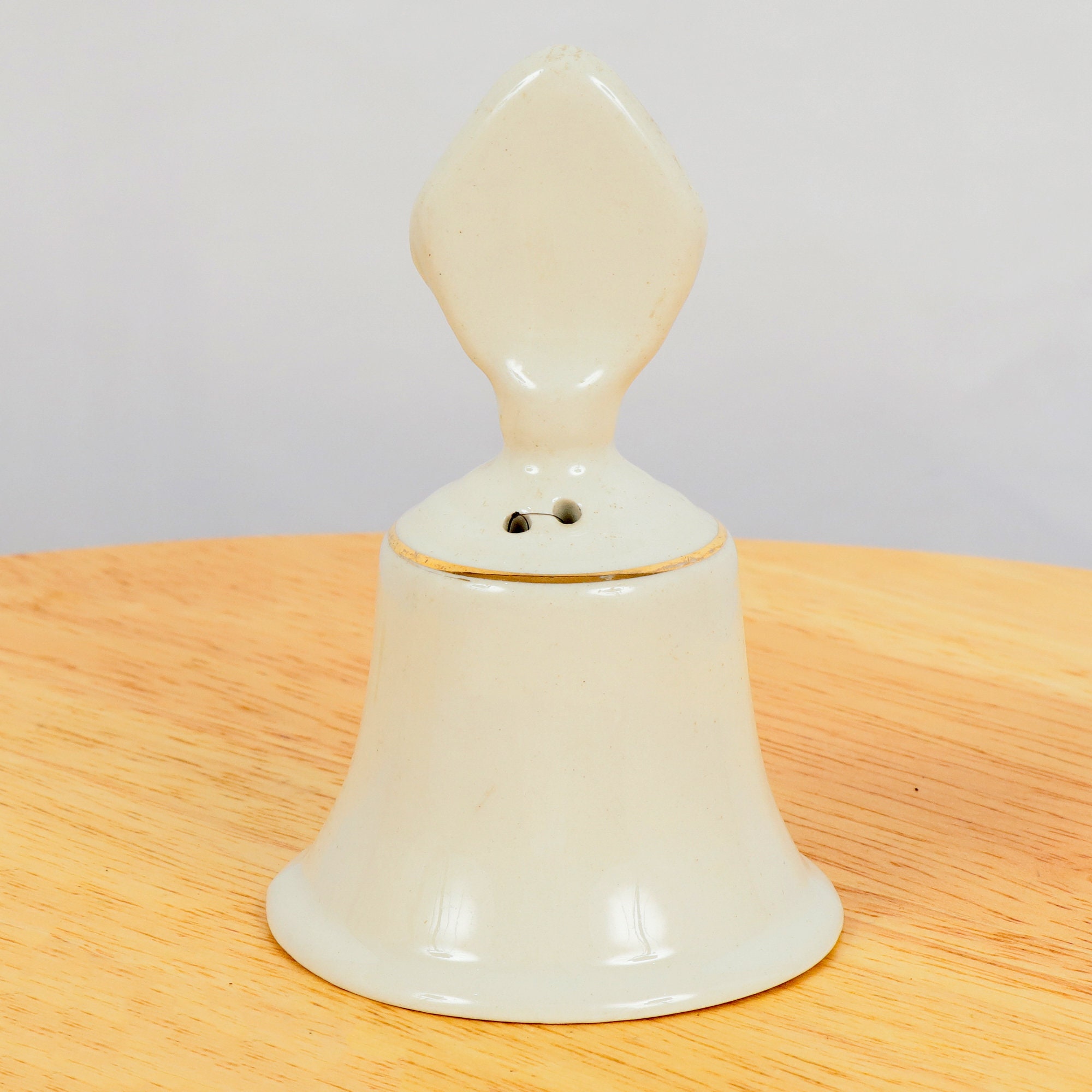 Ceramic bell Vintage solid ceramic / porcelain Winter Etsy