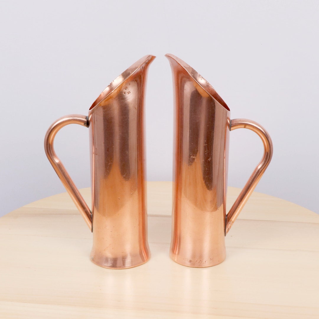 2 Pitchers / Jugs || Solid Copper || Vintage || Set of Two - Etsy