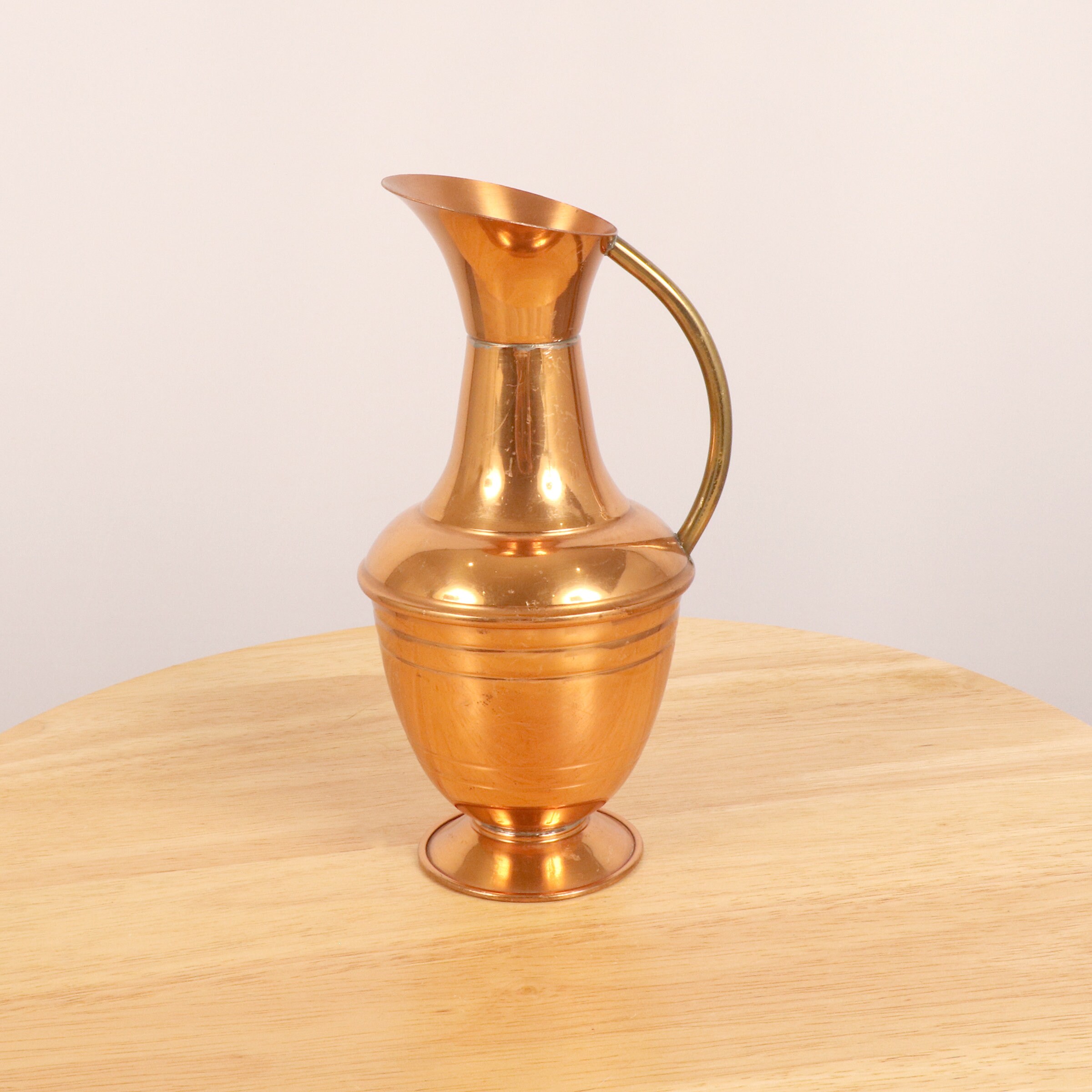 水差し / ピッチャー / 花瓶 || ヴィンテージ銅 || 真鍮のハンドルが