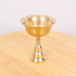 Goblet / Glass / Candle holder || Vintage solid brass || Simple design