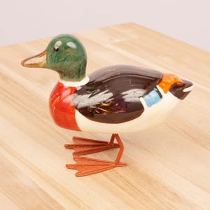 Ceramic duck figurine || Vintage Ducks || Spring || Stamped - Ducks