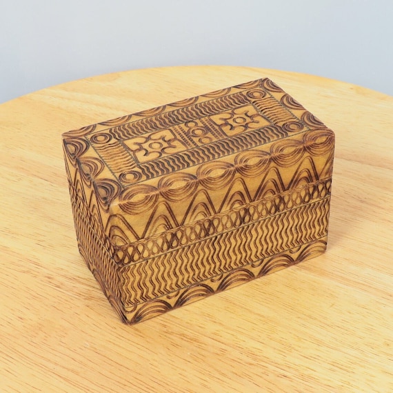 Portagioie Multifunzione In Legno Con Coperchio In Vetro - Stile Vintage, Marrone, 35x24x4 Cm