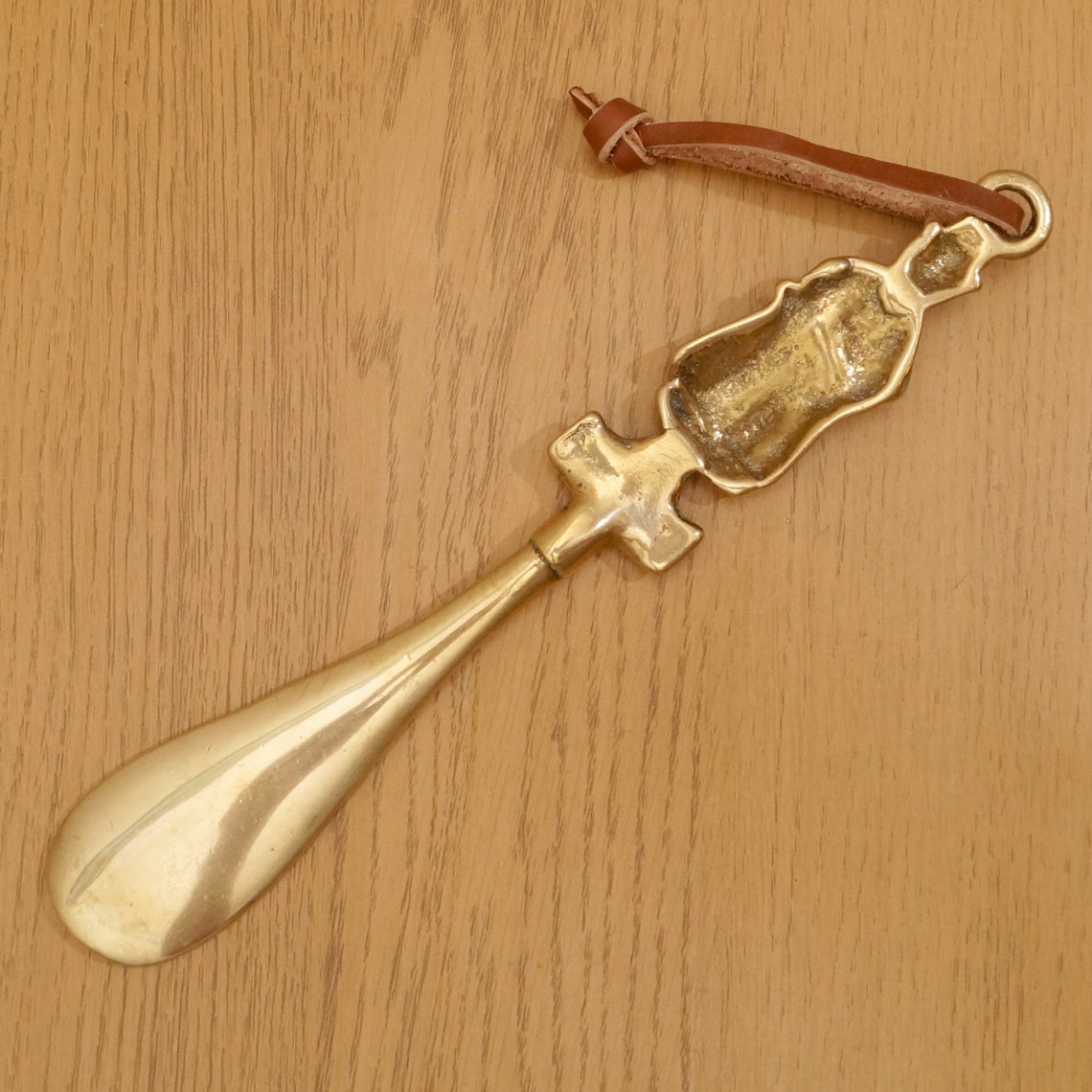Vintage Solid Brass Shoehorn jenny Jones Design Etsy