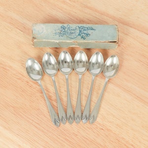 6 Spoons || Vintage EPNS / silver plated || Good Luck || Set of six || Small spoon