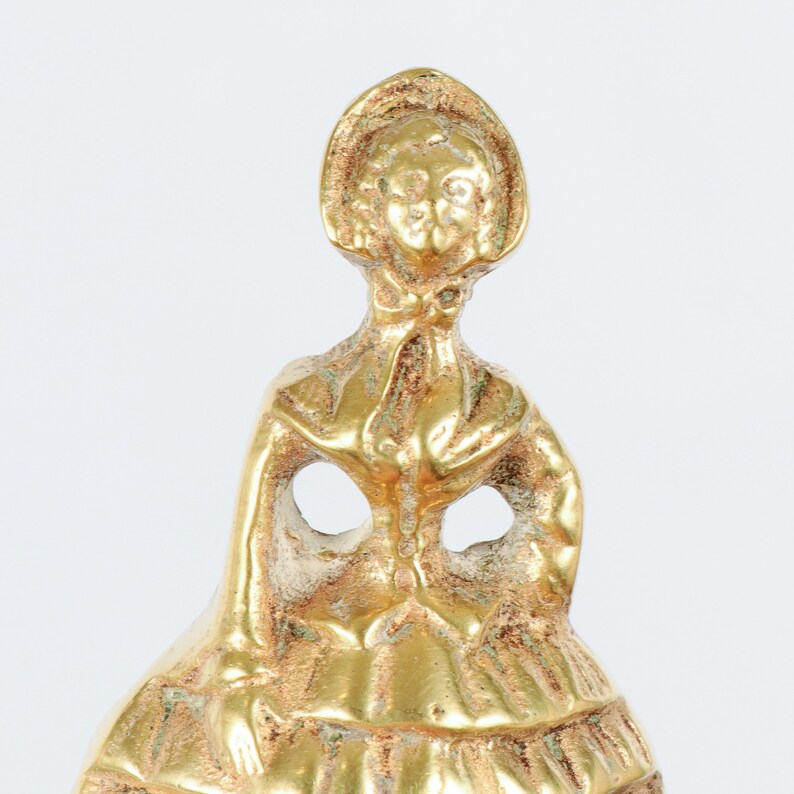 Lady Bell Vintage Solid Brass Bell Lady Shape Bell Etsy