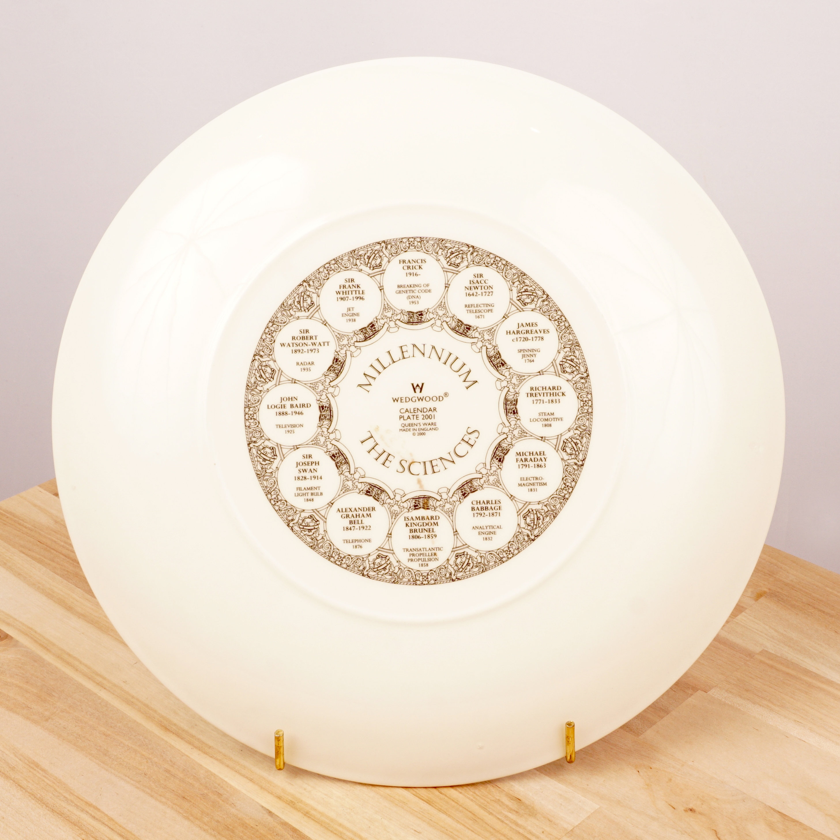 2001 Calendar Porcelain Plate by Wedgwood || Millennium 2000
