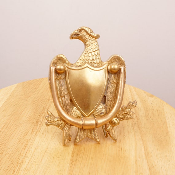 Heurtoir de porte lourde grande || Conception d’aigle || Vintage en laiton massif || Y compris les vis Heurtoir de porte lourde grande || Conception d’aigle || || || Vintage en laiton massif || Y compris les vis 8759e3