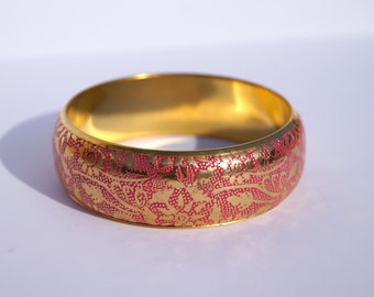 Messing Armband || rosa || Vintage in einwandfreiem Zustand
