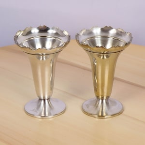 Cone shape Silver Plated Candle Holders / Sticks (Set of two) || EPNS Made in England