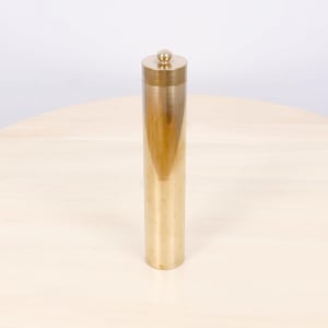 Boîte cylindrique vintage en laiton massif avec couvercle, récipient de rangement en laiton, organisateur de bureau, porte-tabac, décoration minimaliste