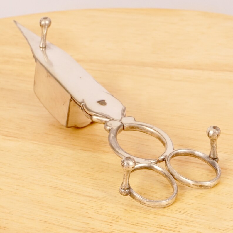 Antique Candle Snuffer / Scissors Silver Plated on metal Etsy
