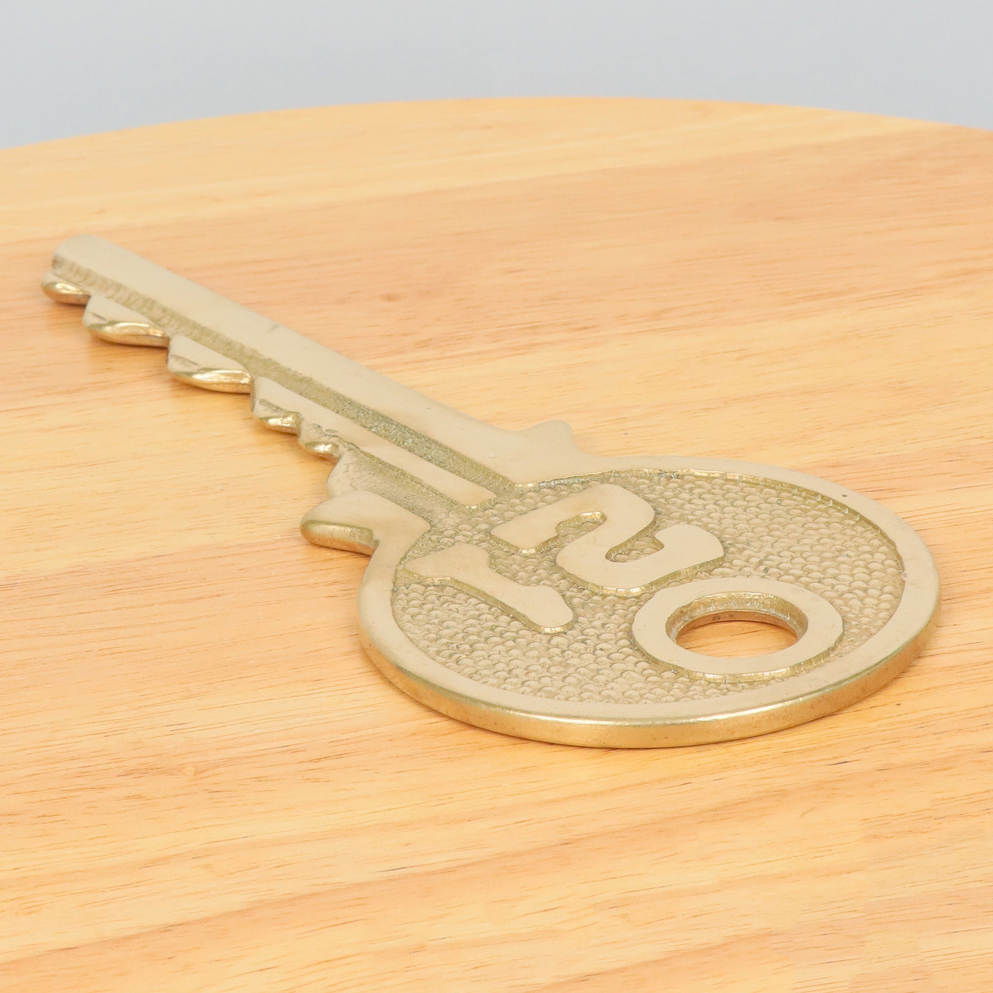 Large Good Luck Key Vintage Solid brass Wall Hanging / Etsy