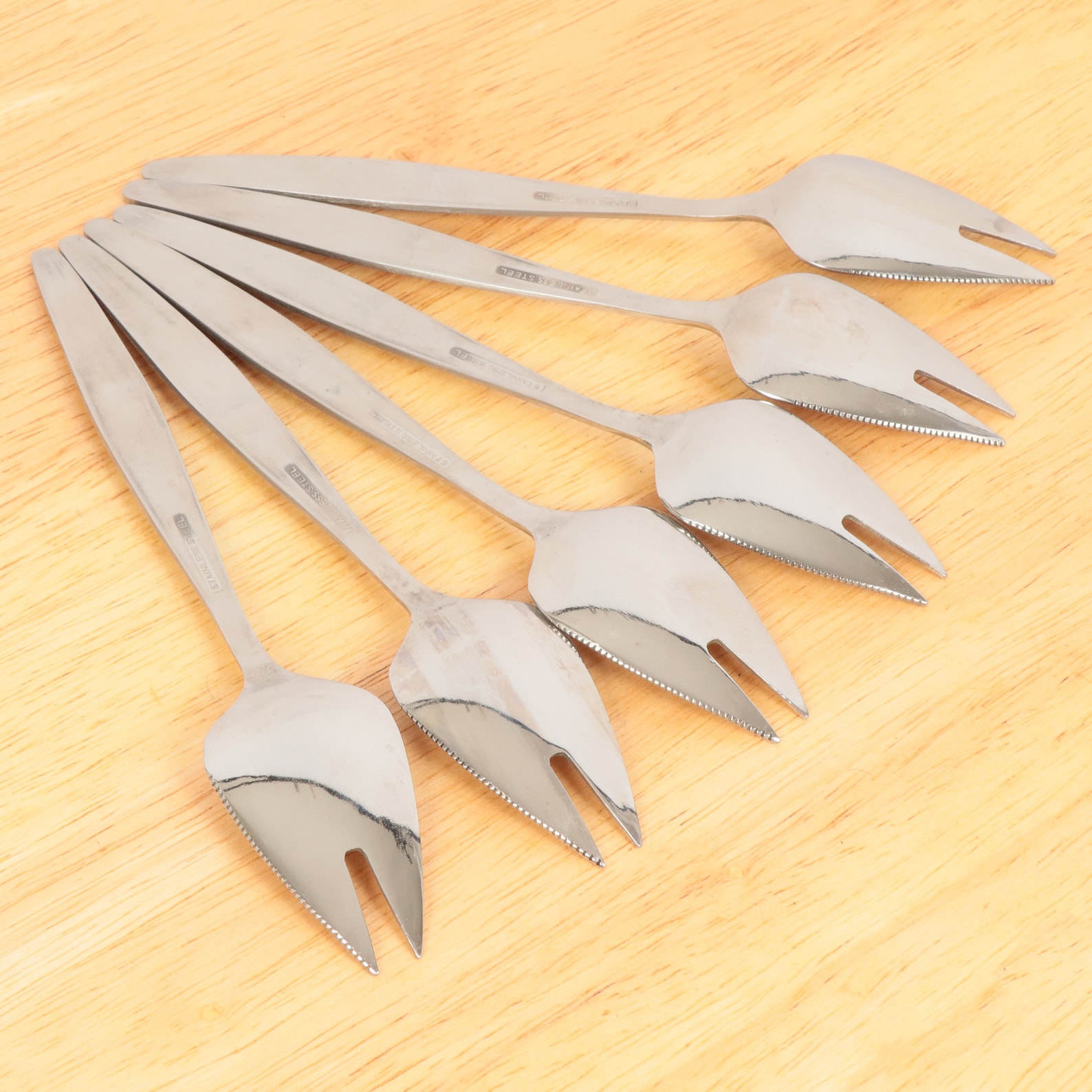 6 pastry forks / fruit forks / grapefruit forks / cake forks / Etsy