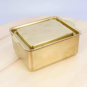 Brass food container || vintage solid brass