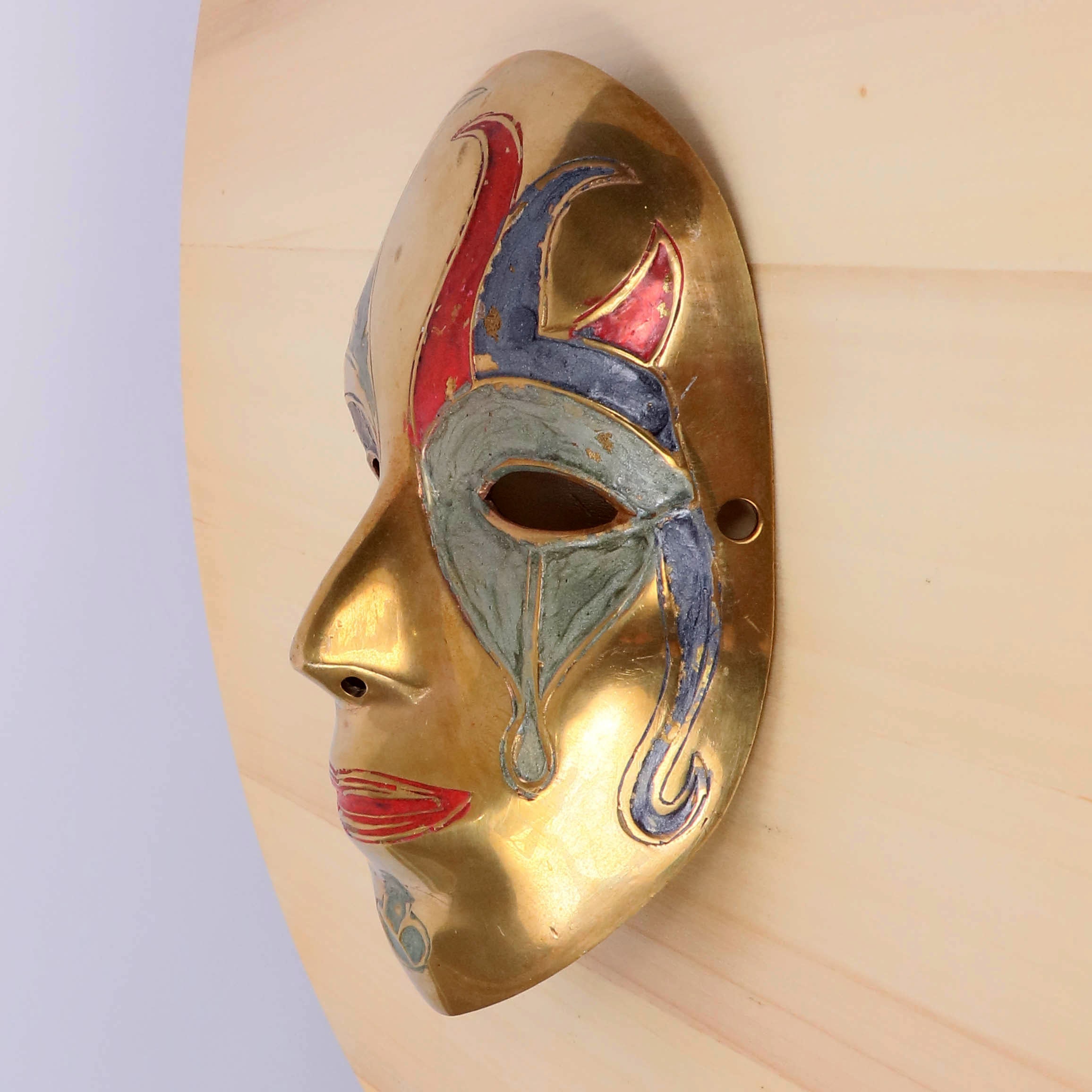 MADE TO ORDER . Tragedy Mask. Carnival Mask. Venetian Style Mask.  Masquerade Mask. Decorative Mask. 
